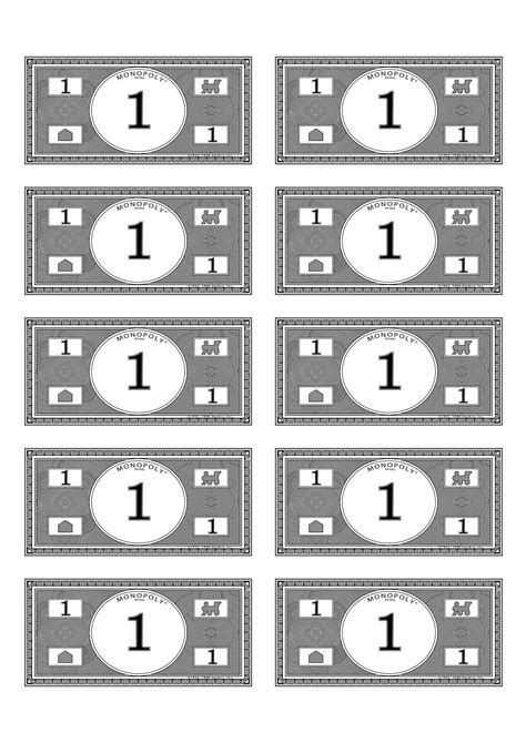 Monopoly Money 1 Printable Play Money Money Template Play Money