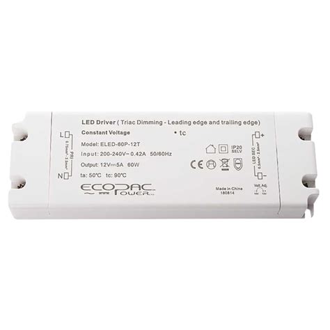 Integral Led 12v 60w Constant Voltage Dimmable Led Triac Driver Ip20
