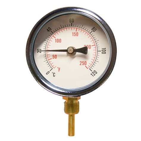 Temperature Gauge 100mm Dial 12 Bottom Entry 50mm Pocket