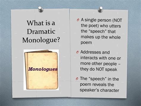 Ppt Dramatic Monologue Powerpoint Presentation Free Download Id