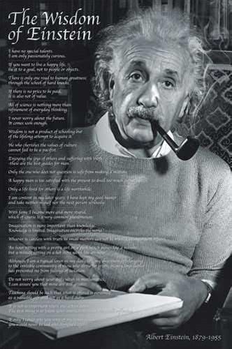 The Wisdom Of Albert Einstein Poster 22 Quotations Eurographics Inc
