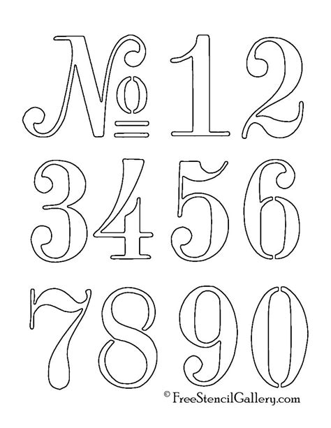 Numbers Stencil Outdoor Decor Lette Free Printable Fancy