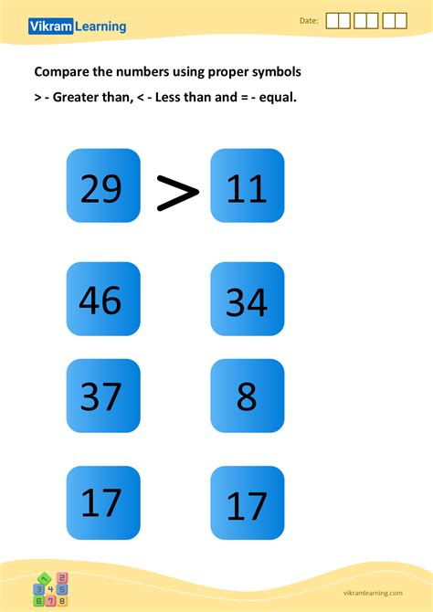 Download Compare The Numbers Using Proper Symbols Greater Than