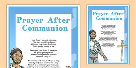 Prayer After Communion Display Poster Teacher Made