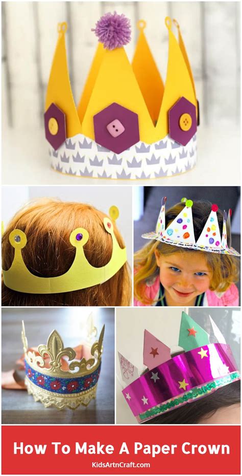 How To Make A Paper Crown Easy Diys For Kids Kids Art And Craft