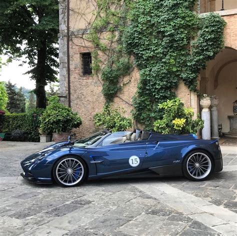 Pagani Huayra Roadster Made Out Of Blue And Gray Carbon Fiber W Blue