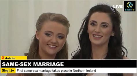 First Same Sex Marriage Takes Place In Northern Ireland Youtube