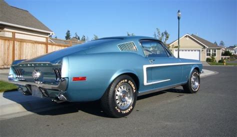 Acapulco Blue 1968 Ford Mustang Gt Fastback Photo