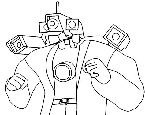 Skibidi Toilet Titan Speakerman Titan Tv Man Coloring Pages How To