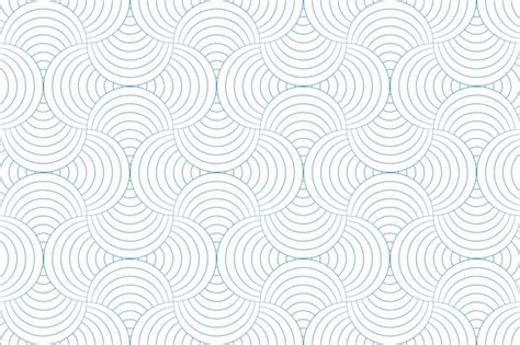 Pattern Geometric Line Circle Abstract Seamless Blue Line Premium Vector