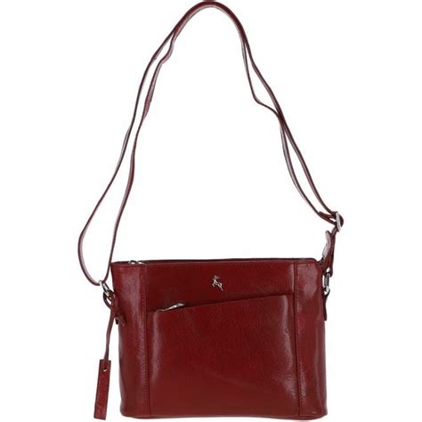 Ashwood Vegetable Tanned Leather Cross Body Bag Red 18 025
