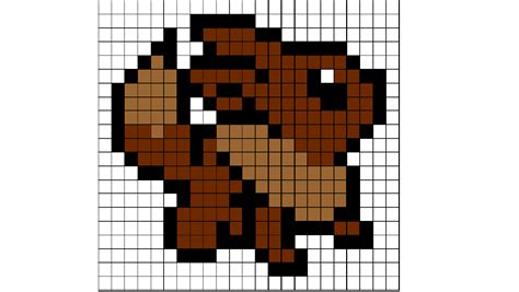 Eevee Pattern Pixel Art Pokemon Grille Pixel Art Modele Pixel Art
