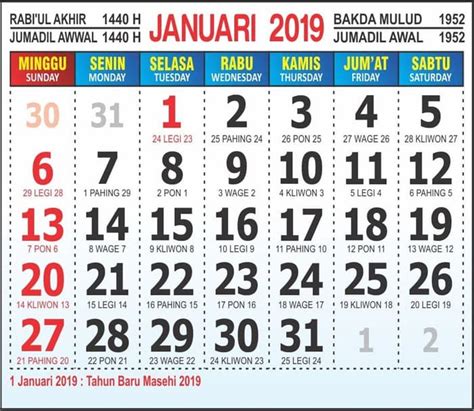 To je bilo u 21. Jual Master Kalender 2019 Masehi Jawa Hijriyah di lapak ...
