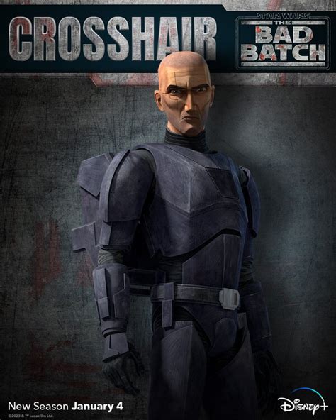 New Disney Srar Wars The Bad Batch Season 2 Character Posters For Crosshair Echo Tech And