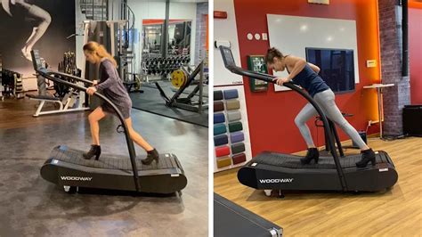 Woman Runs On Treadmill In High Heels Youtube
