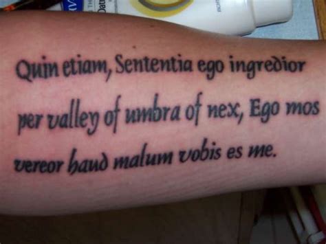 Latin Text Tattoo On Arm Tattooimagesbiz