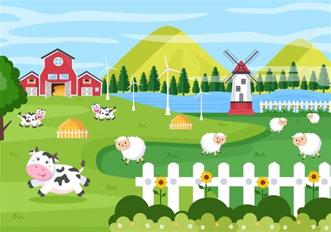 Cute Cartoon Farm Animals Illustration 2752374 Vector Art At Vecteezy