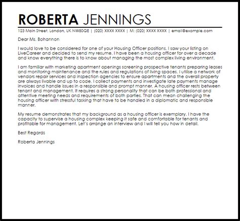 Please keep this request for accommodation confidential, as required by federal law. Housing Officer Cover Letter Sample | Cover Letter ...