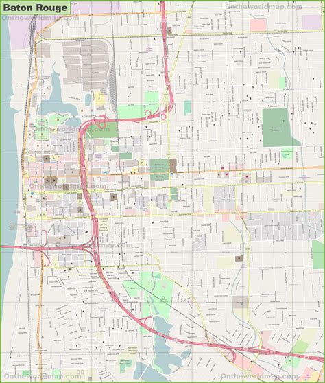 5 out of 5 stars. Large detailed map of Baton Rouge