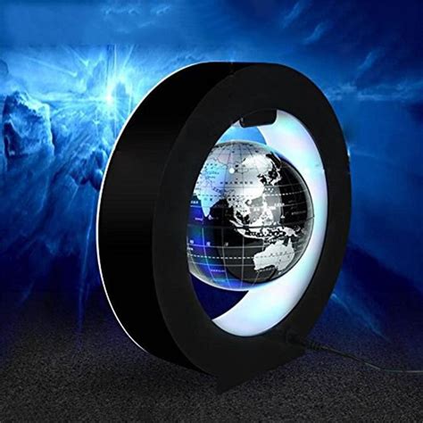 Magnetic Floating Globe Geography Levitating Rotating Night Lamp In