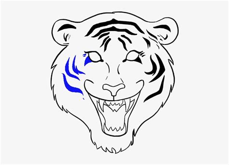 How To Draw A Tiger Face
