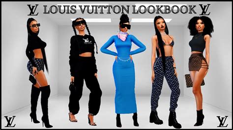 Designer Louis Vuitton Lookbook Part 2 Cc Links Sims 4 Youtube