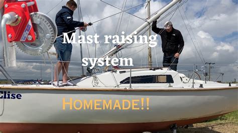 Homemade Gin Pole Mast Raising And Lowering System Youtube
