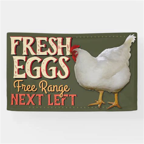 Farm Fresh Eggs For Sale Customizable Banner Sign Zazzle
