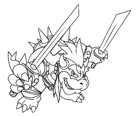 Bowser Ausmalbild Malvorlagen