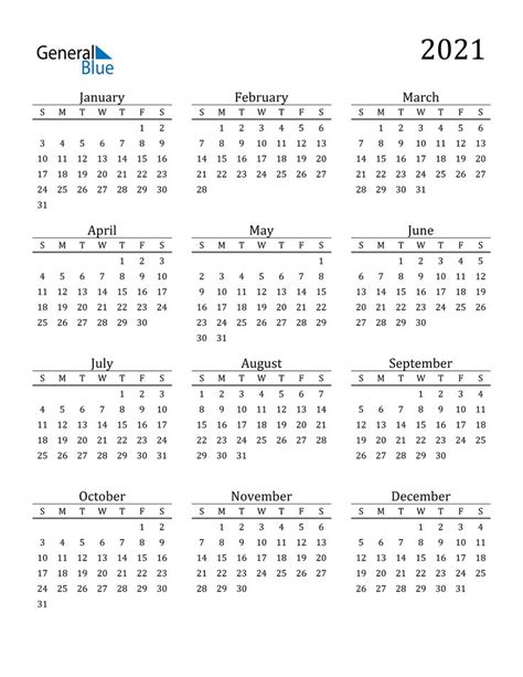 2021 Calendar Pdf Word Excel Inside Printfree Calendar 2021 With