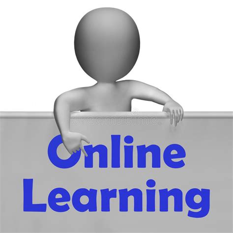 Online Learning Sign Means E Learning Stock Illustration Illustration