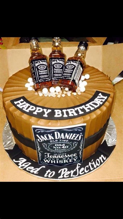 Here are birthday slogans and sayings. Aged to perfection - Jack Daniels cake | Birthday cake for him
