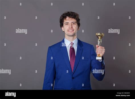 Good Looking Boy Takes Award Stock Photo Alamy