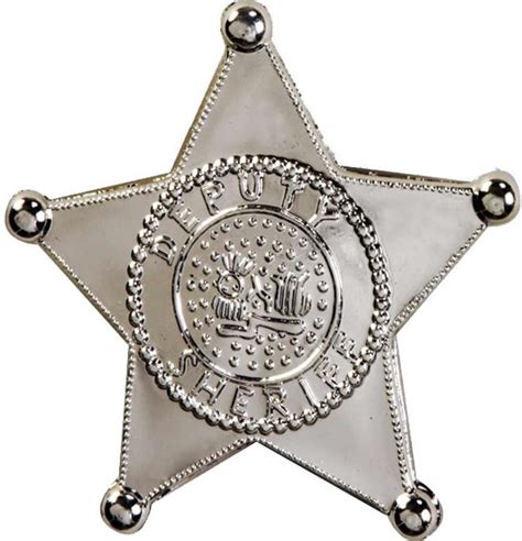 Forum Novelties Western Cowboy Jumbo Costume Sheriff Badge Silver One