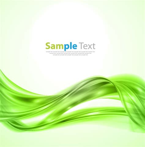Green Abstract Wave Background Vector Illustration Free Vector
