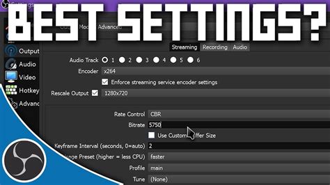 Best Obs Recording Settings P Fps Youtube