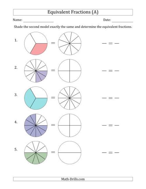Equivalent Fractions Worksheet Teaching Resources Worksheets Library