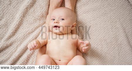 Cute Naked Baby Lies Image Photo Free Trial Bigstock