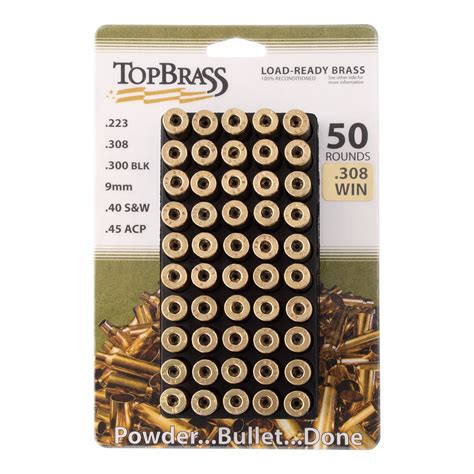 308 Winchester Premium Reconditioned Brass Top Brass Inc Top