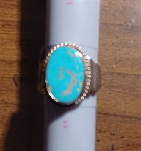 Vintage Sterling Silver Turquoise Native American Indian Mens Ring 11 5