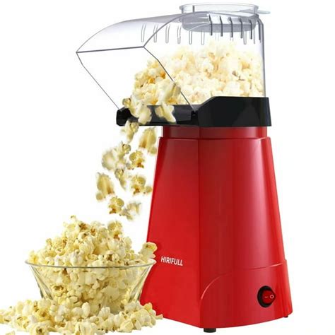 Hirifull Hot Air Popcorn Machine Household Popcorn Maker For Healthy