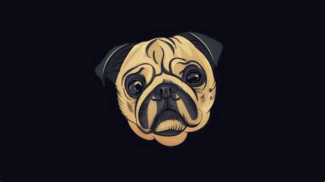 Download Wallpaper 1920x1080 Pug Dog Art Cute Full Hd