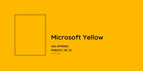 Microsoft Yellow Color Schemes And Palettes