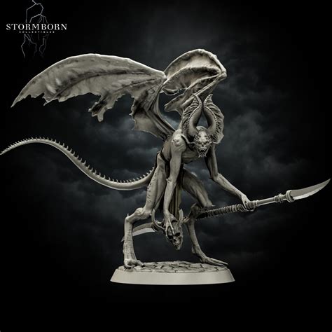 Vyrkol Demon Demon Of Anger 28mm 120mm Scale Resin 3d Printed Miniature