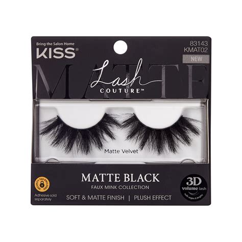 Kiss Lash Couture Matte Black Faux Mink Matte Velvet False Eyelashes