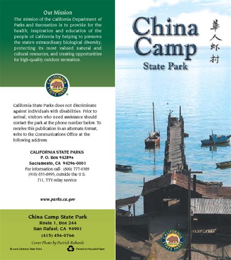 China Camp State Park Map Maping Resources