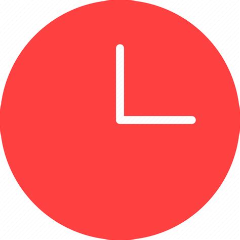 Circle Clock Red Time Timing Watch Icon Download On Iconfinder