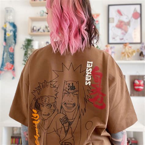 Naruto Jiraiya And Naruto T Shirt Premium Oversize Elbenwald