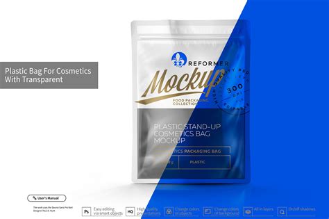Download Plastic Bag for Cosmetics with Transparent Mockup on Behance