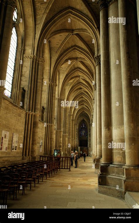 Interior Of Reims Cathedral In France Stock Photo Alamy